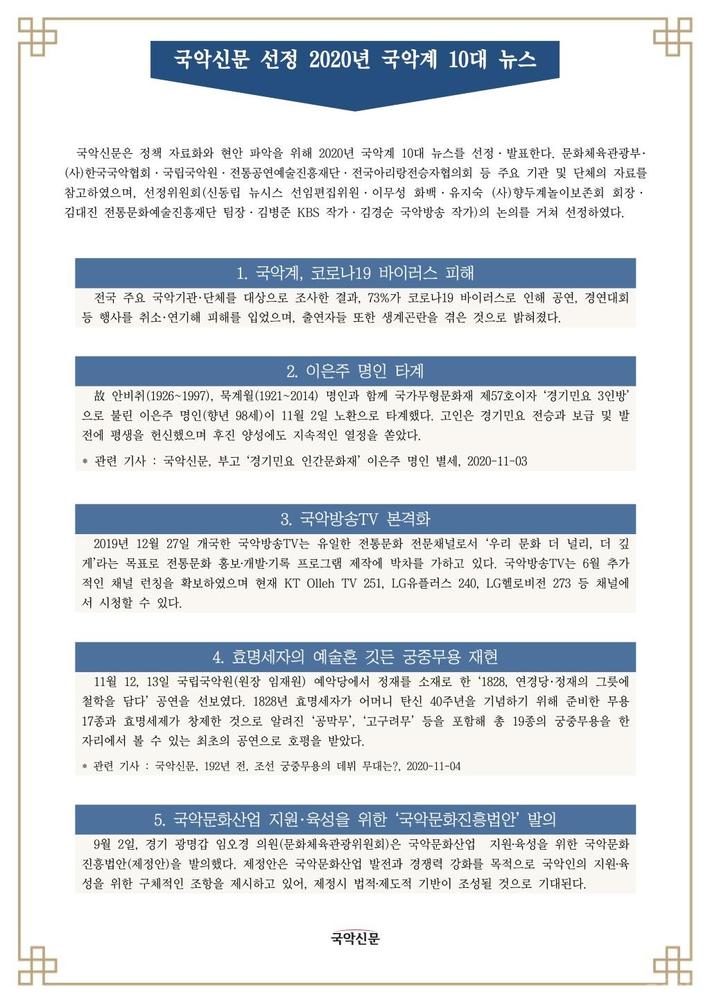 국악신문 선정, 2020년 국악계 10대 뉴스-1.jpg